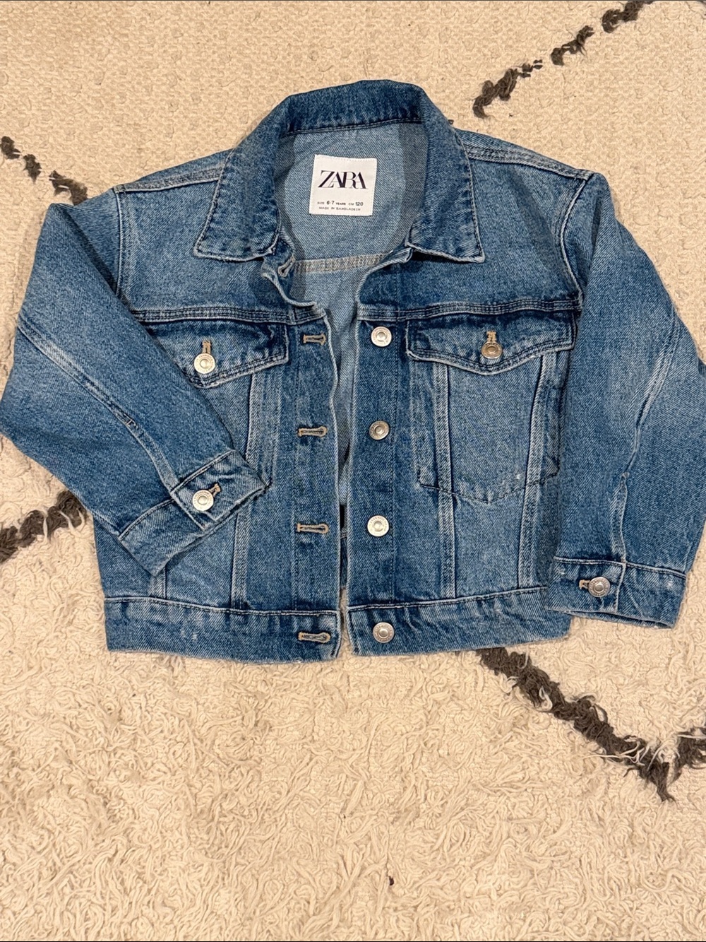 Zara Blue Kids Denim Jacket size 6-7